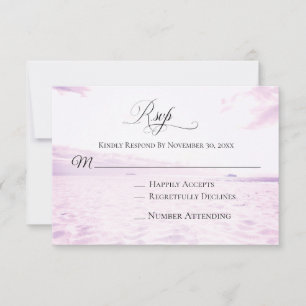 *~* Soft Beach Sea Sand Sky Foto Hochzeit RSVP Karte