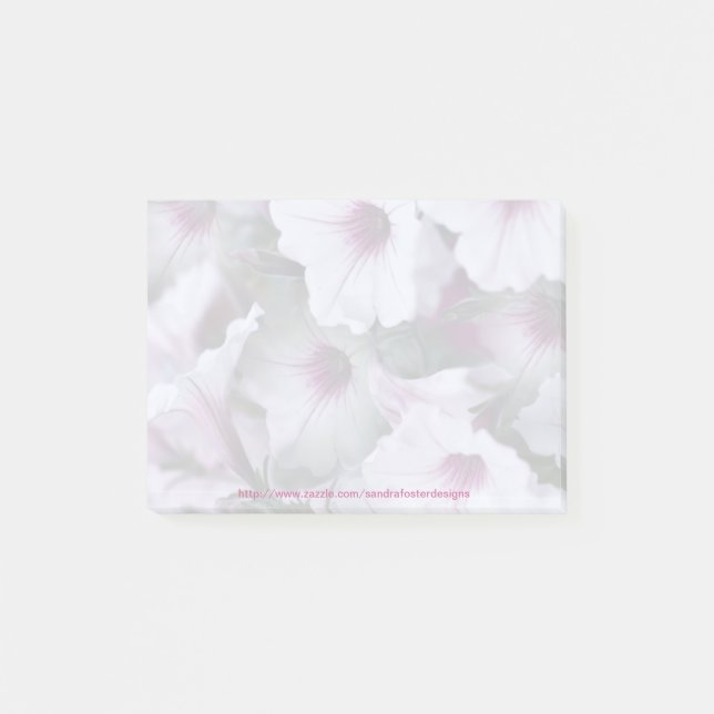 Soft Begonias Post-it Note Pad Klebezettel (Vorderseite)