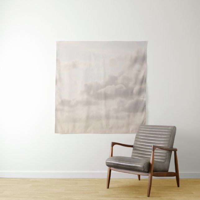 Soft Beige Caribbean Clouds Dream 1 Wandteppich (Beispiel)
