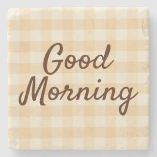 Soft Beige Checkered Morning Untersetzer - Minimal