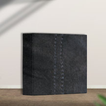 Soft Black Imitats Süede Leather