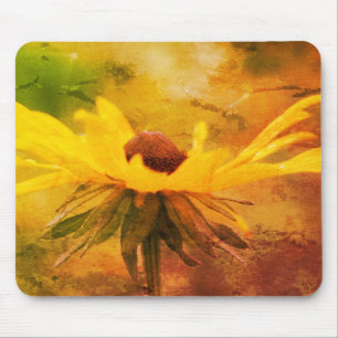 Soft Black Mit Augen Susan Blume Art Mousepad