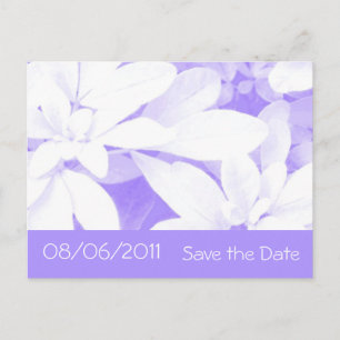 Soft Blätter Lila Streifen Save the Date Postkarte