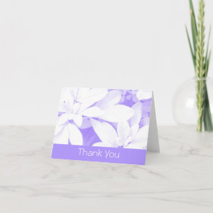 Soft Blätter Lila Stripe "Danke" Fronttext Dankeskarte