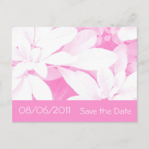 Soft Blätter Rosa Streifen Save the Date Postkarte