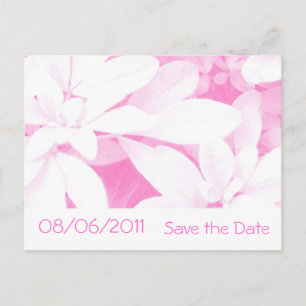 Soft Blätter Rosa Streifen Save the Date Postkarte