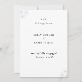 Soft Bloom Elegance Engagement Announcement Card Ankündigung