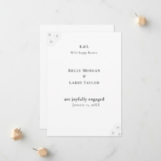 Soft Bloom Elegance Engagement Announcement Card Ankündigung