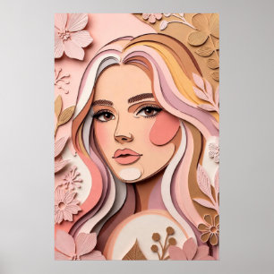 Soft Bloom Muse Poster