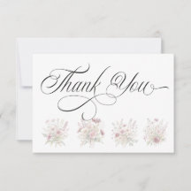 Soft Blooms Frühlingsblumen Danksagungskarte