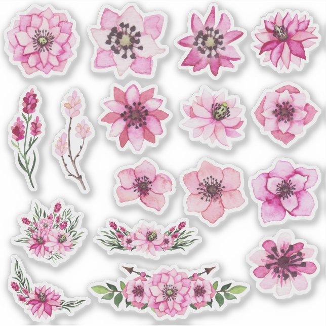 Soft Blossom Floral Collection Aufkleber (Vorderseite)