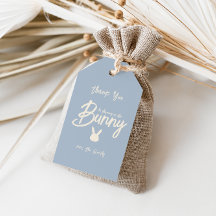 Soft Blue Beige Baby Dusche Vielen Dank