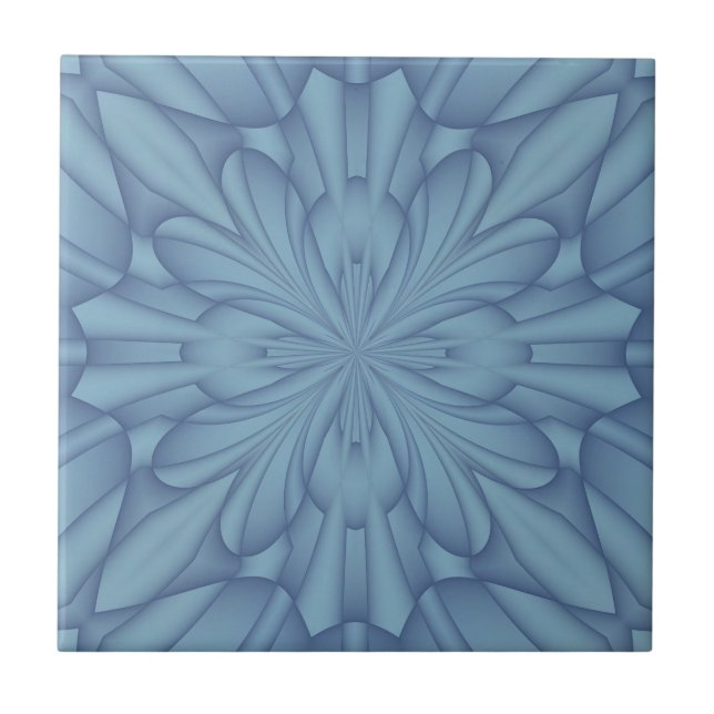 Soft Blue Christmas Stars #2 Fliese (Vorderseite)