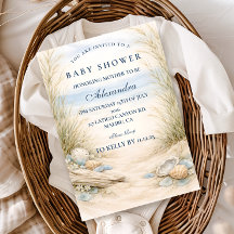 Soft Blue Coastal Baby Shower