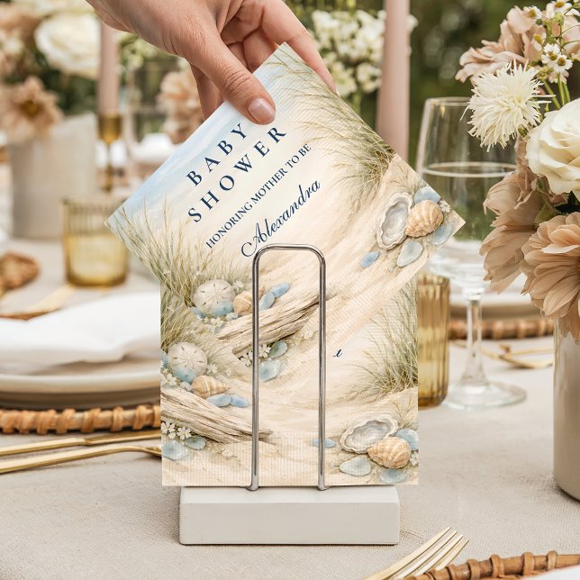 Soft Blue Coastal Baby Shower Serviette (Von Creator hochgeladen)