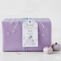 Soft Blue Floral Little Pumpkin Baby Dusche