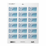 Soft Blue Frosty Christmas To/From Gift Labels Adressaufkleber<br><div class="desc">Soft Blue Frosty Weihnachtsball Ornamente und Schneeflocken Kristalle mit Text und Linien bis/von Text</div>