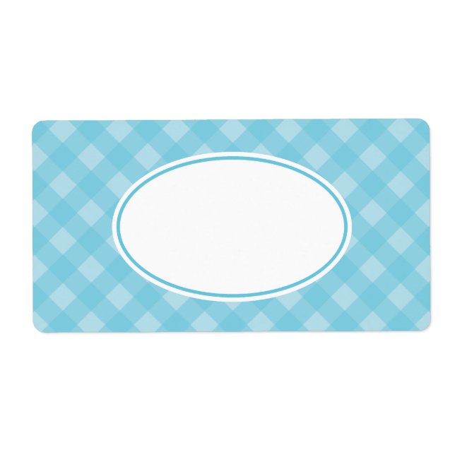 Soft Blue Gingham Labels (Vorne)