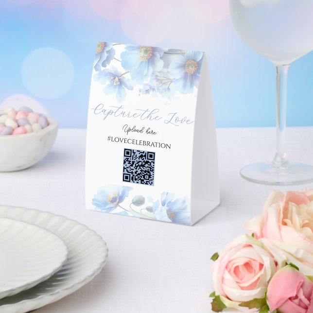 Soft Blue Himalayan Poppy Flower Garden Wedding  Tischaufsteller (In Situ (Hochzeit))