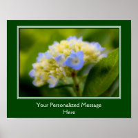 Soft Blue Hydrangea Blume Personalisiert
