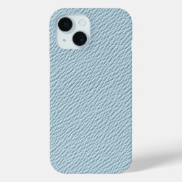 Soft Blue Leather Textiles Case