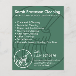 Soft Blue Minimal Zuhause Cleaning House Keeper Flyer