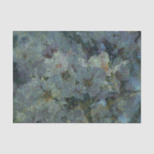 Soft Blue Orchard Impressionist Tissue Paper Seidenpapier