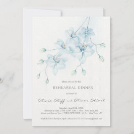 Soft Blue Orchid Probe Dinner Einladung