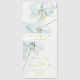 Soft Blue Orchid Save the Date Magneteinladung