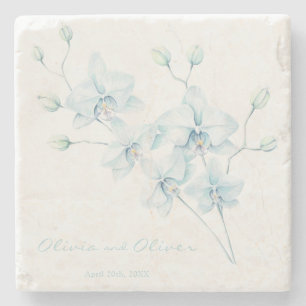 Soft Blue Orchid Steinuntersetzer