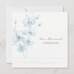 Soft Blue Orchid Vow Renewal Einladung