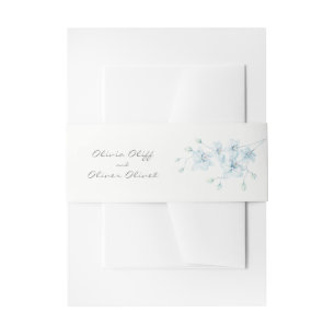 Soft Blue Orchid Wedding Einladungsbanderole