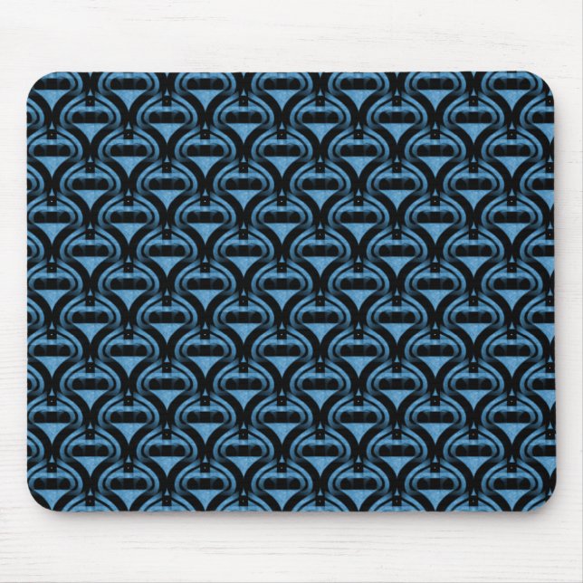 Soft Blue Retro Cool Mousepad (Vorne)