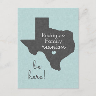 Soft Blue Staat der Texas-Familie Wiedersehen Postkarte
