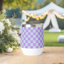 Soft Blue und Lavender Checked