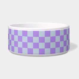 Soft Blue und Lavender Checked Napf