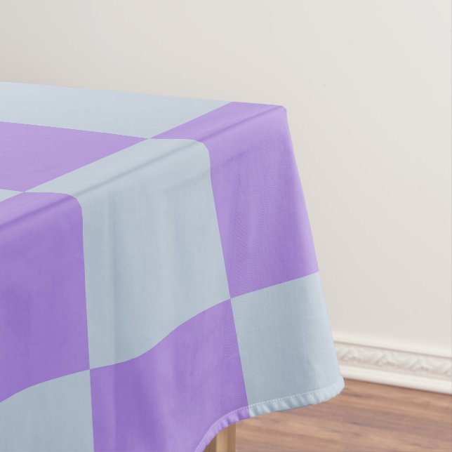 Soft Blue und Lavender Checked Tischdecke (Beispiel)