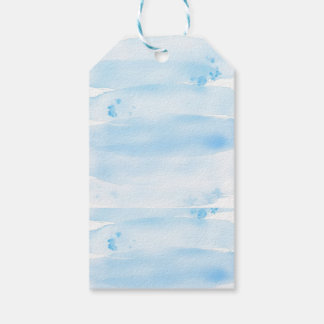 Soft Blue Watercolor Brush Geschenkanhänger