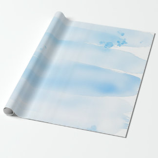 Soft Blue Watercolor Brush Strokes Geschenkpapier