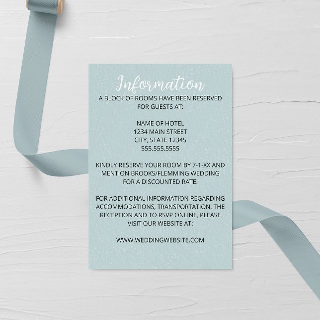 Soft Blue Wedding Card Begleitkarte (Von Creator hochgeladen)