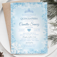 Soft Blue & White Snowflake Winterruhe Einladung12