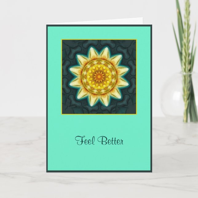 Soft Blume Mandala Heilkarte Karte (Vorderseite)