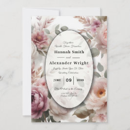 Soft Blush Blues Peak und Rose Serenade Einladung