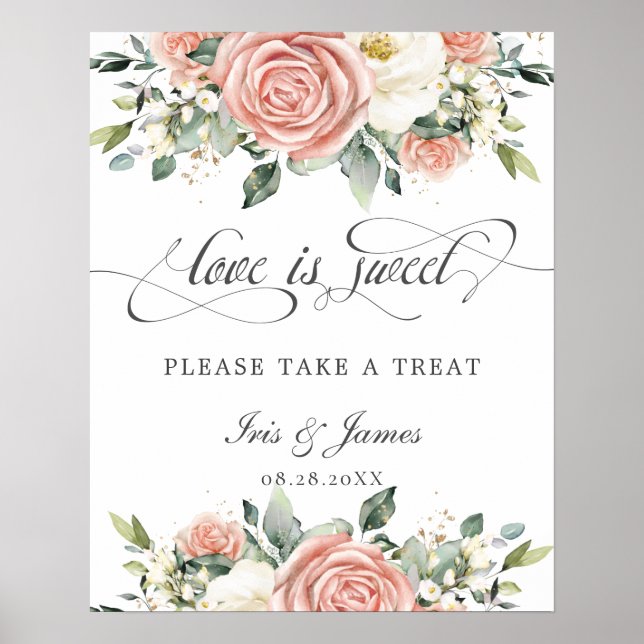 Soft Blush Die Liebe von Elfenbein ist süß Nehmen  Poster (Vorne)