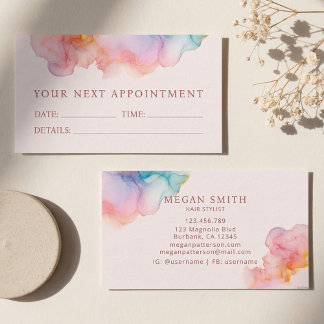 Soft Blush Ink Modern Appointment Card Terminkarte