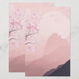 Soft blush pink horizon Stationery Briefpapier