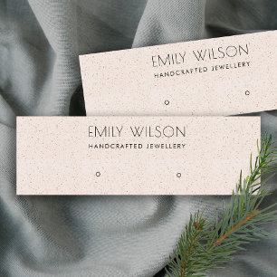 SOFT BLUSH PINK KERAMIK STUD EARRING DISPLAY LOGO MINI VISITENKARTE