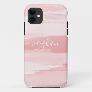 Soft Blush Pink Monogram Script Editor Case-Mate iPhone Hülle
