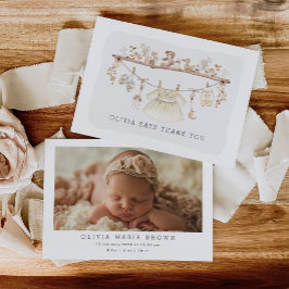 Soft Boho Baby Girl Clothes Kinderzimmer Foto Dankeskarte