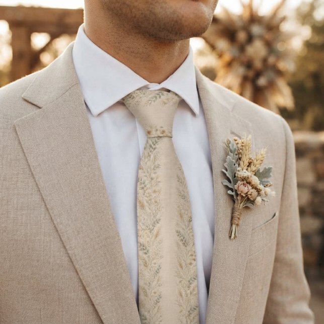 Soft-Boho-Blumenmuster Krawatte (Von Creator hochgeladen)